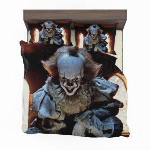 Alternative view of Bill Skarsgard Pennywise Clown It Bedding Set - Custom Bedding Set